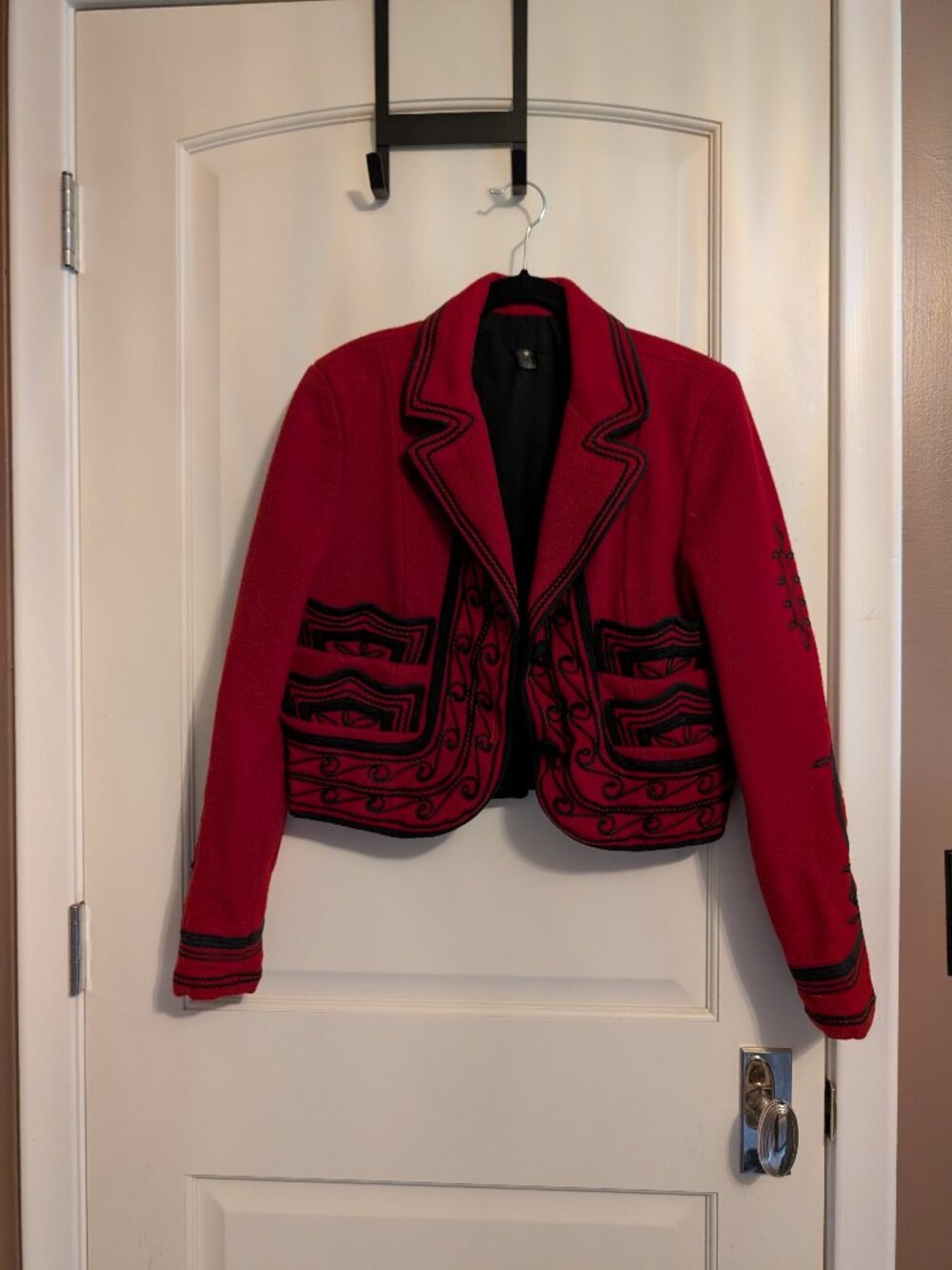Vintage Red Wool Blazer
